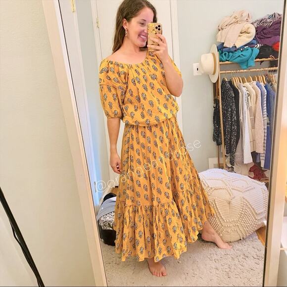RHODE Yellow Frida Maxi Dress XS - Picture 1 of 16